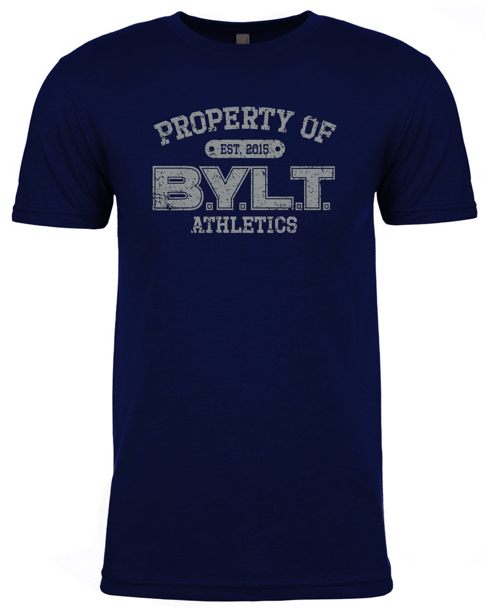 Mens Property of B.Y.L.T. Athletics Shirt BYLT Sports Drinks