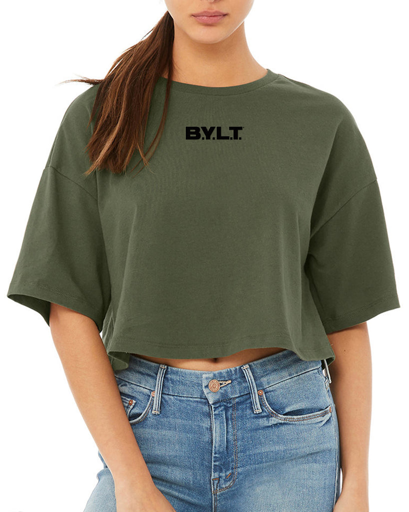 Ladies' Oversized Cropped T-Shirt