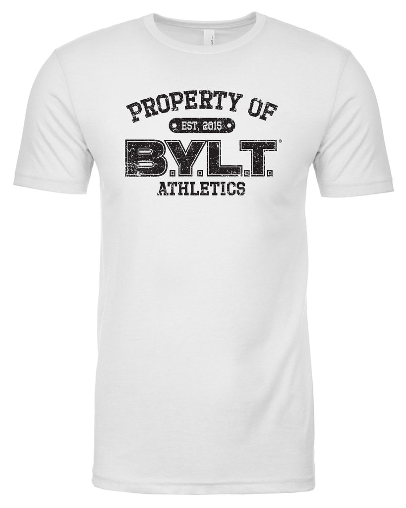 Mens Property of B.Y.L.T. Athletics Shirt White / 3XL / Cotton | BYLT